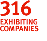 316 exhibiting companies