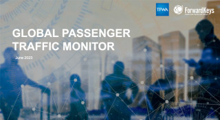 TFWA Monitor: Global traffic overview – Mar-May & Jun-Aug (forecast) 2023 vs 2019