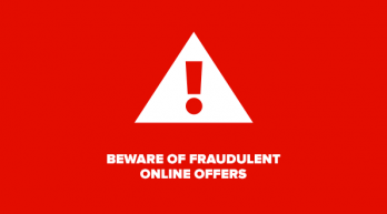 Beware of fraudulent online offers